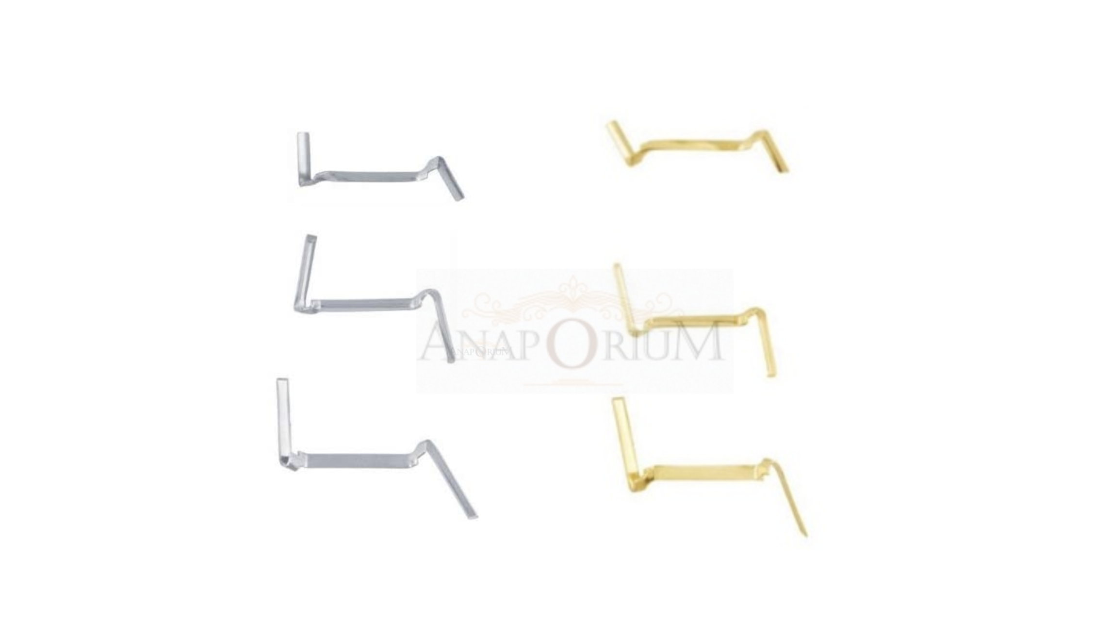 14kt White/Yellow Metal Ring Guard Adjuster Counter loc Small Medium Large  (Set of Three)